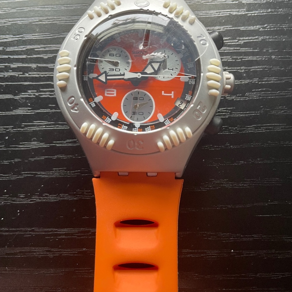 Swatch Irony Scuba 200 Chronograph.  SATSUMA